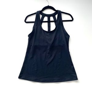 Fabletics Halter Sleevless Black Tank Medium